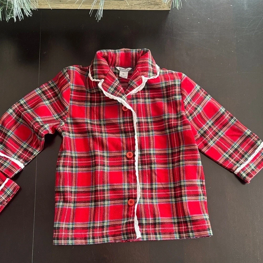 Hartstrings Classic Red Plaid Pajama Set